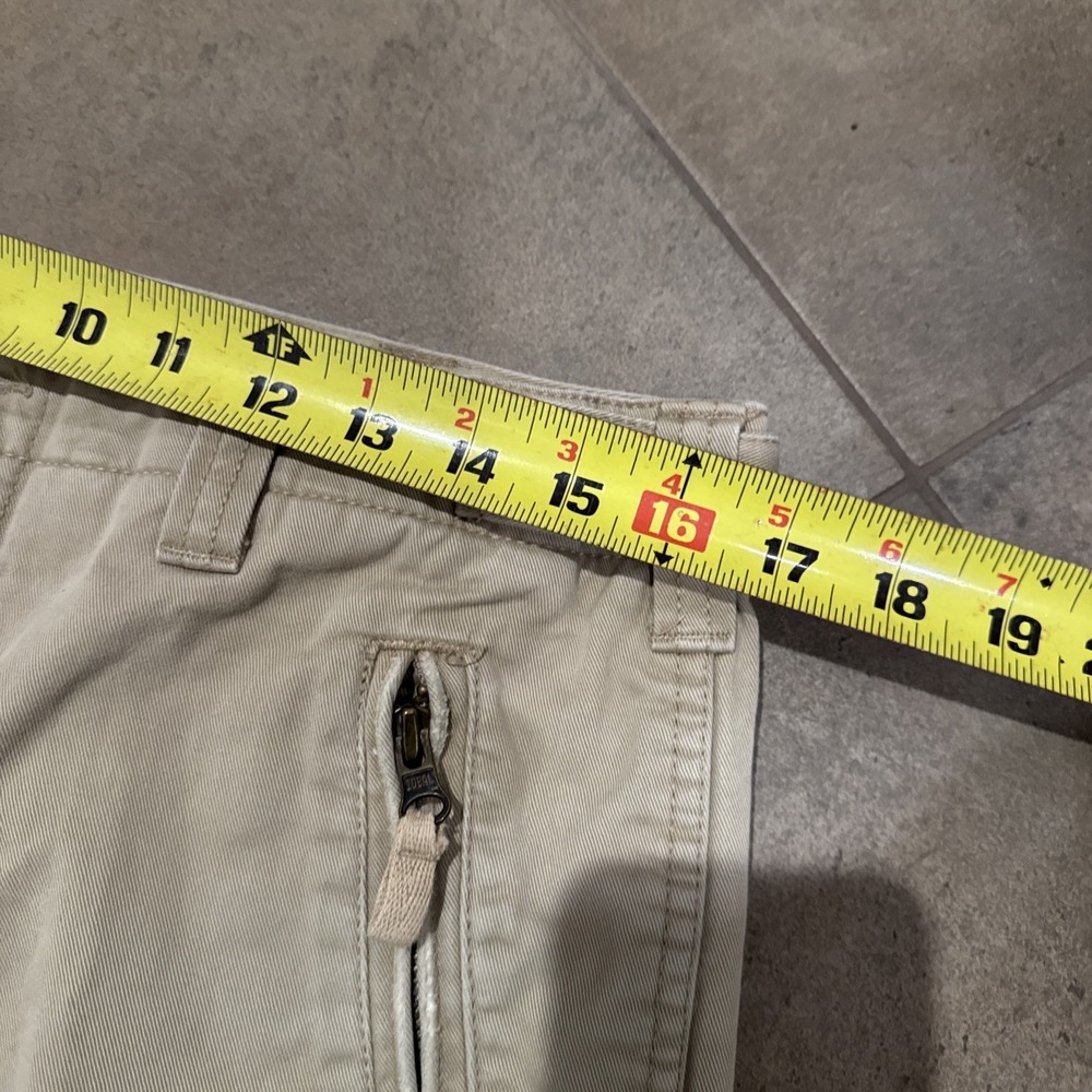 Vtg Express Mens Sz 32 Cargo Shorts Vintage Twill Utility Khaki Gorpcore Hiking - Picture 5 of 10
